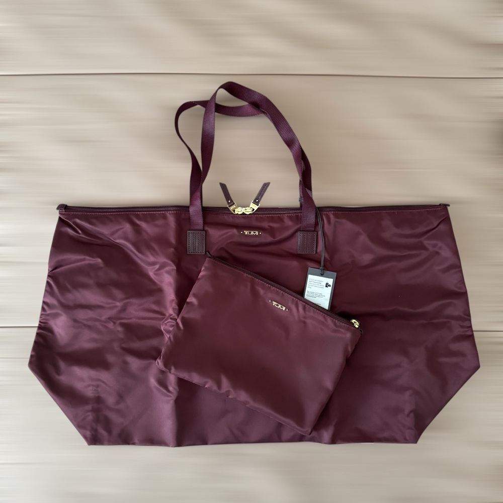 TUMI JIC packable nylon travel duffel bag